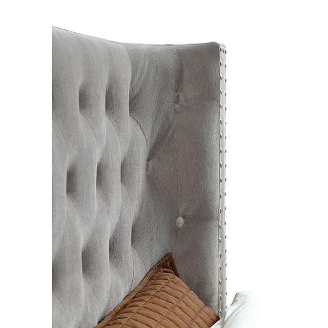 Cayla Bed Silver & Grey - Visions in Furniture (La Mirada, CA)