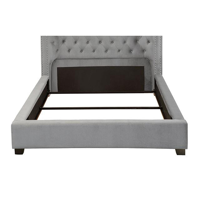 Cayla Bed Silver & Grey - Visions in Furniture (La Mirada, CA)