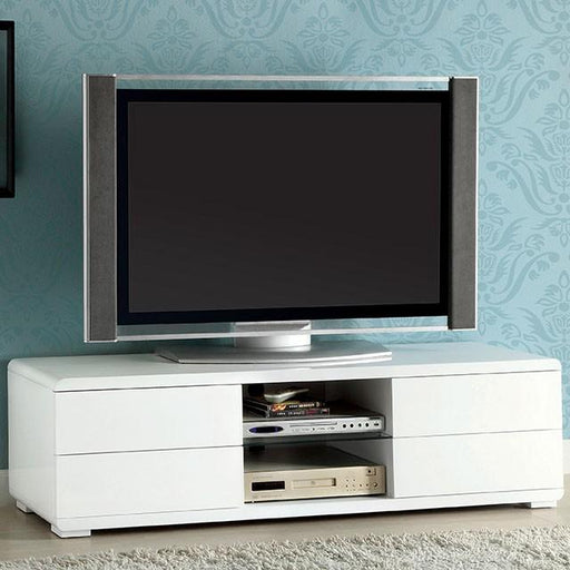 Cerro White 59" TV Console, White - Visions in Furniture (La Mirada, CA)
