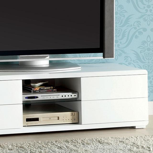 Cerro White 59" TV Console, White - Visions in Furniture (La Mirada, CA)