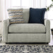 CHANCERY Chair & Half, Gray/Navy - Visions in Furniture (La Mirada, CA)