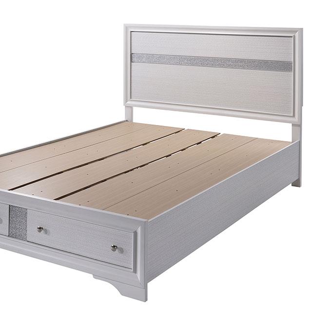 CHRISSY E.King, Full, & Queen Bed White, Grey, & Black - Visions in Furniture (La Mirada, CA)