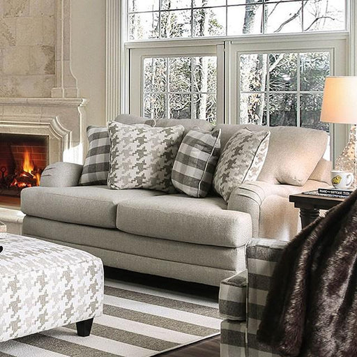 Christine Light Gray Love Seat - Visions in Furniture (La Mirada, CA)