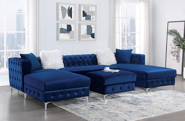 CIABATTONI Sectional, Navy - Visions in Furniture (La Mirada, CA)