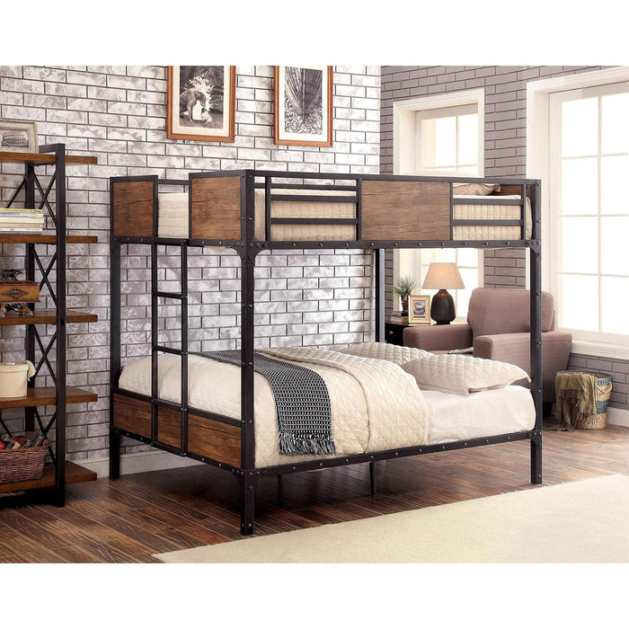 CLAPTON Black Full/Full Bunk Bed - Visions in Furniture (La Mirada, CA)