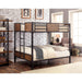 CLAPTON Black Full/Full Bunk Bed - Visions in Furniture (La Mirada, CA)