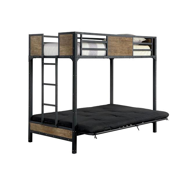 CLAPTON Black Twin Bed w/ Futon Base - Visions in Furniture (La Mirada, CA)