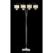 Claris Ivory/Chrome Arch Lamp, Hanging Crystal - Visions in Furniture (La Mirada, CA)