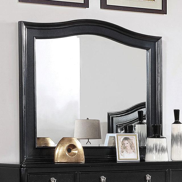 Ariston Mirror White, Silver, & Black - Visions in Furniture (La Mirada, CA)
