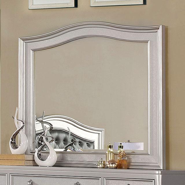 Ariston Mirror White, Silver, & Black - Visions in Furniture (La Mirada, CA)