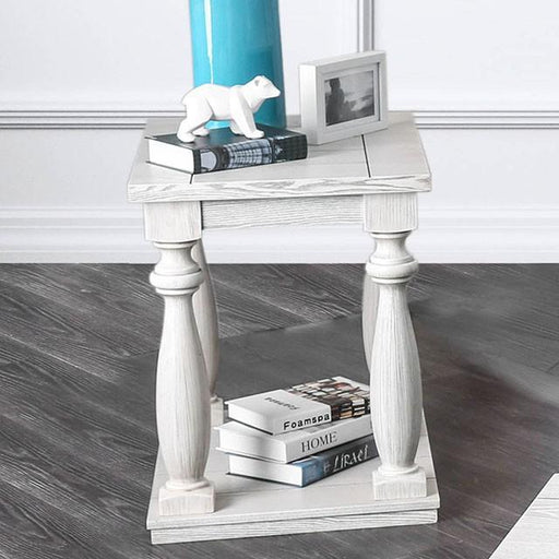 Arlington Antique White End Table - Visions in Furniture (La Mirada, CA)