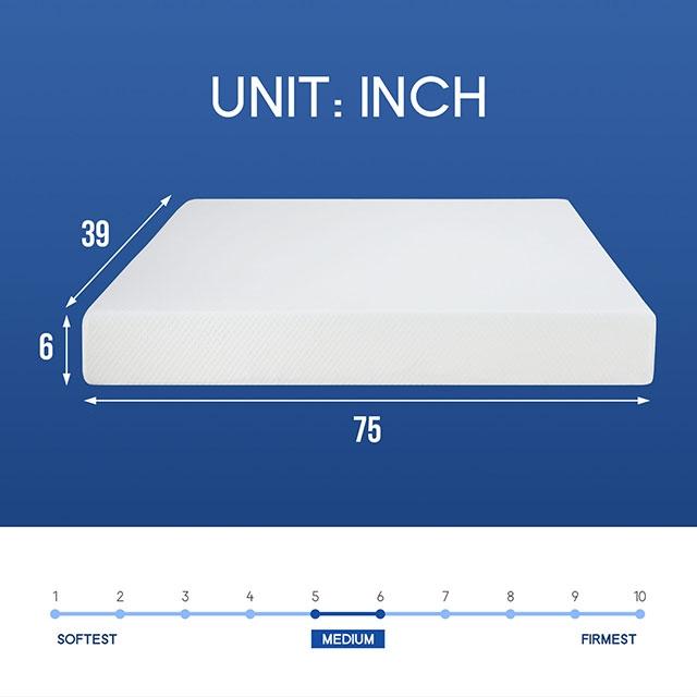 Artemisia 6" Full, Queen, & Twin Memory Foam Mattress - Visions in Furniture (La Mirada, CA)