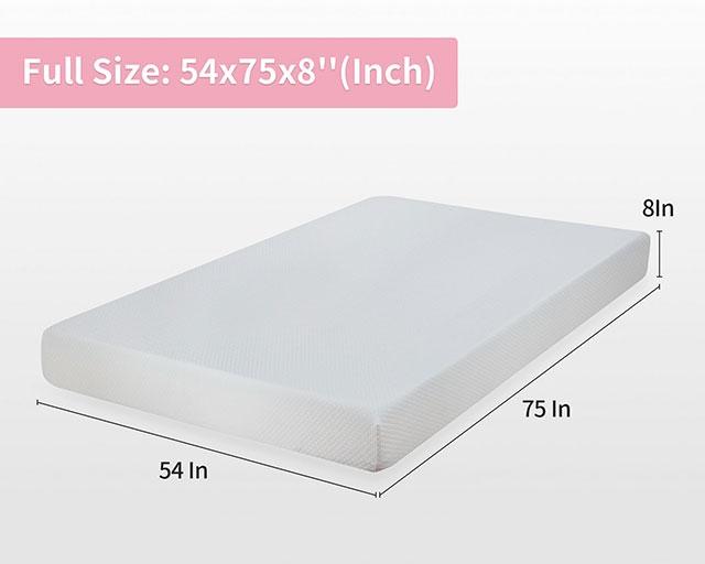 Artemisia 8" Cal. King, E.King, Full, & Queen Memory Foam Mattress - Visions in Furniture (La Mirada, CA)