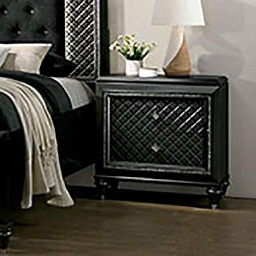 Demetria Metallic Gray Night Stand - Visions in Furniture (La Mirada, CA)