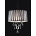 Arya Black/Chrome Ceiling Lamp, Hanging Crystal - Visions in Furniture (La Mirada, CA)