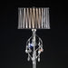 Arya Black/Chrome Floor Lamp, Hanging Crystal - Visions in Furniture (La Mirada, CA)