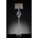Arya Black/Chrome Floor Lamp, Hanging Crystal - Visions in Furniture (La Mirada, CA)