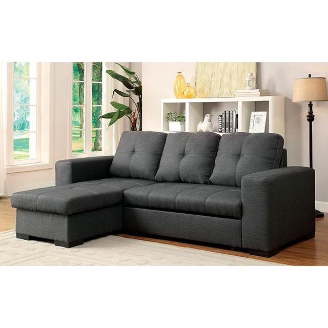 DENTON Sectional, Gray - Visions in Furniture (La Mirada, CA)