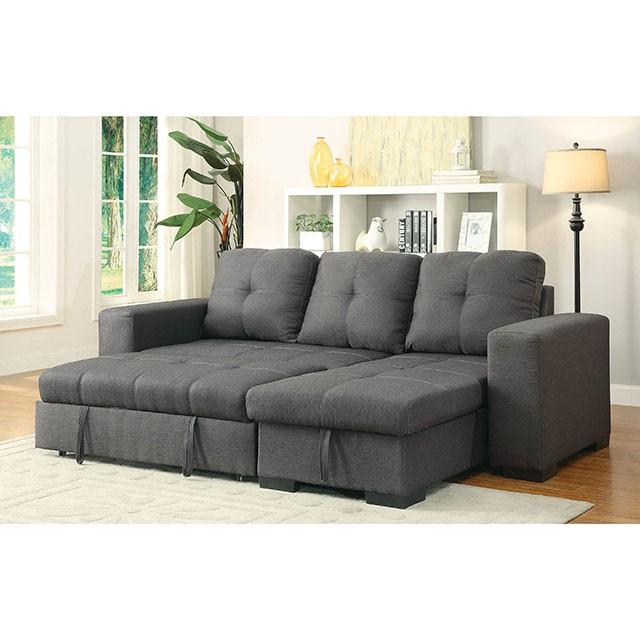 DENTON Sectional, Gray - Visions in Furniture (La Mirada, CA)