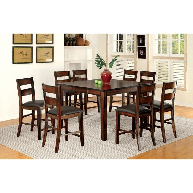 DICKINSON II Dark Cherry Counter Ht. Table w/ 18" Leaf - Visions in Furniture (La Mirada, CA)