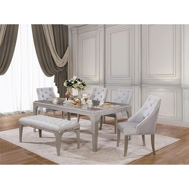 Diocles Dining Table Set with Bench - Visions in Furniture (La Mirada, CA)