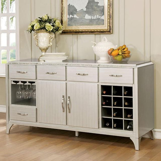 DIOCLES Silver/Gray Server - Visions in Furniture (La Mirada, CA)