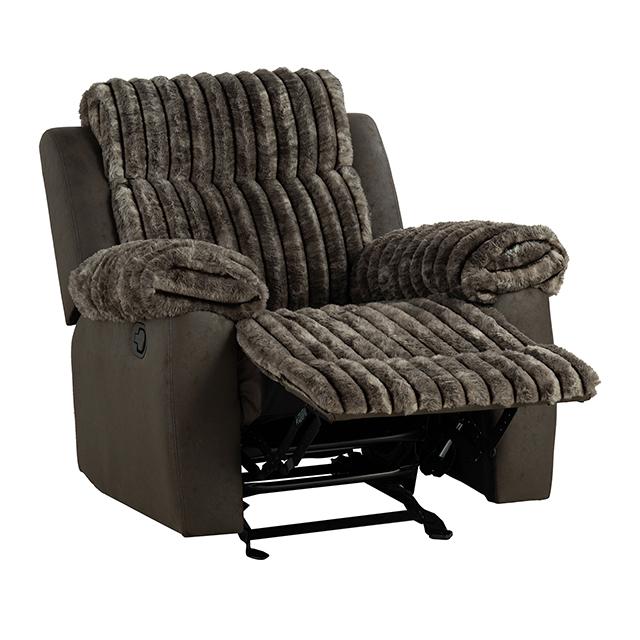 Dionysus Manual Glider Recliner Brown - Visions in Furniture (La Mirada, CA)