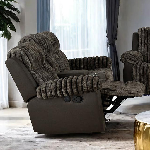 Dionysus Manual Reclining Loveseat Brown - Visions in Furniture (La Mirada, CA)