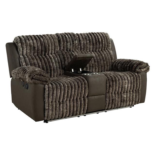 Dionysus Manual Reclining Loveseat Brown - Visions in Furniture (La Mirada, CA)