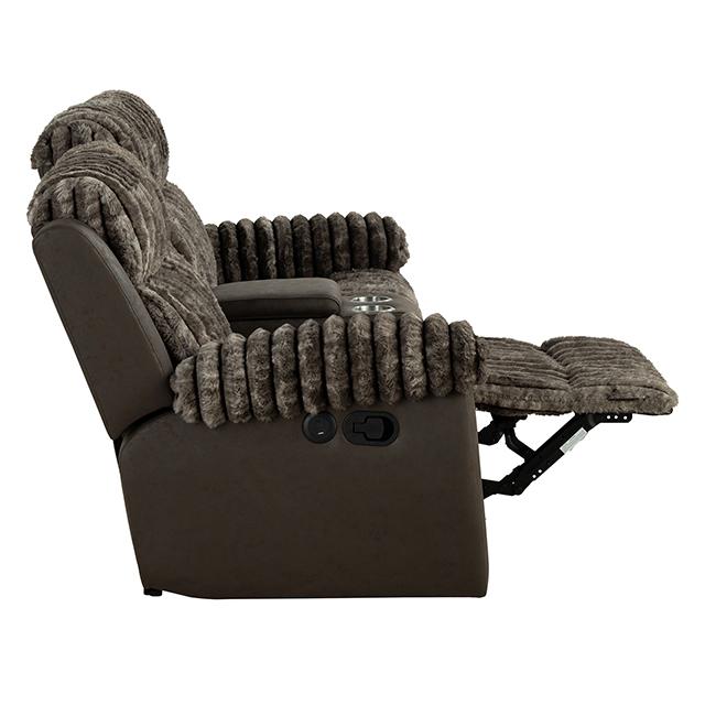 Dionysus Manual Reclining Loveseat Brown - Visions in Furniture (La Mirada, CA)