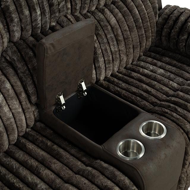Dionysus Manual Reclining Loveseat Brown - Visions in Furniture (La Mirada, CA)