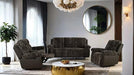 Dionysus Manual Reclining Sofa Brown - Visions in Furniture (La Mirada, CA)