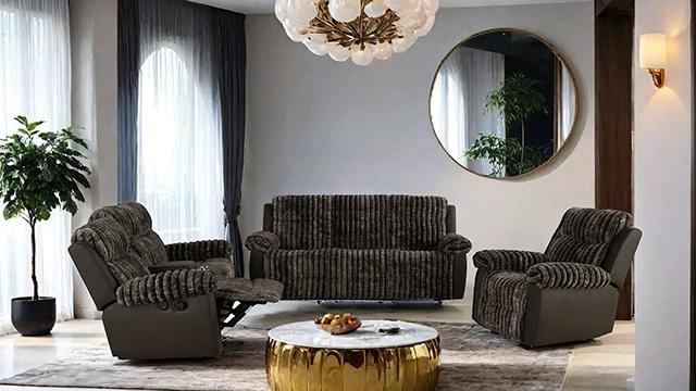 Dionysus Manual Reclining Sofa Brown - Visions in Furniture (La Mirada, CA)