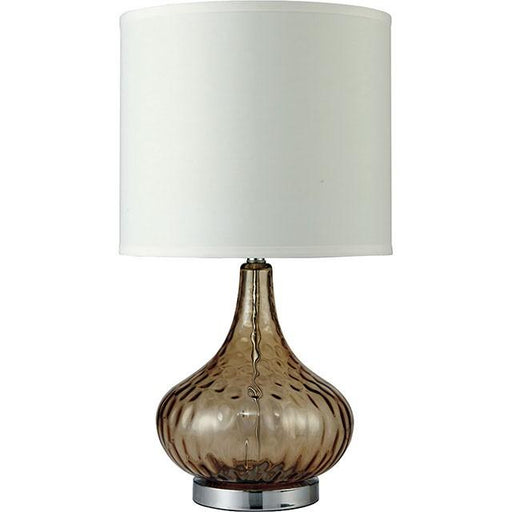 Donna Amber 15"H Glass Amber Table Lamp - Visions in Furniture (La Mirada, CA)