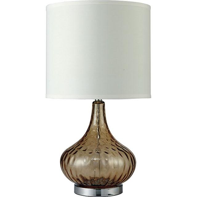 Donna Amber 15"H Glass Amber Table Lamp - Visions in Furniture (La Mirada, CA)