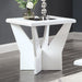 DUBENDORF End Table, White - Visions in Furniture (La Mirada, CA)