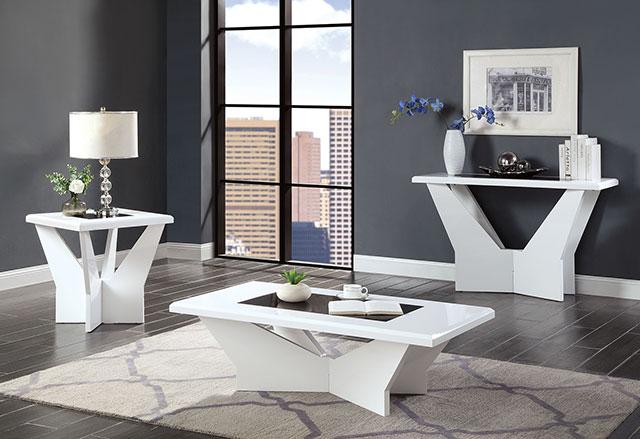 DUBENDORF Sofa Table, White - Visions in Furniture (La Mirada, CA)