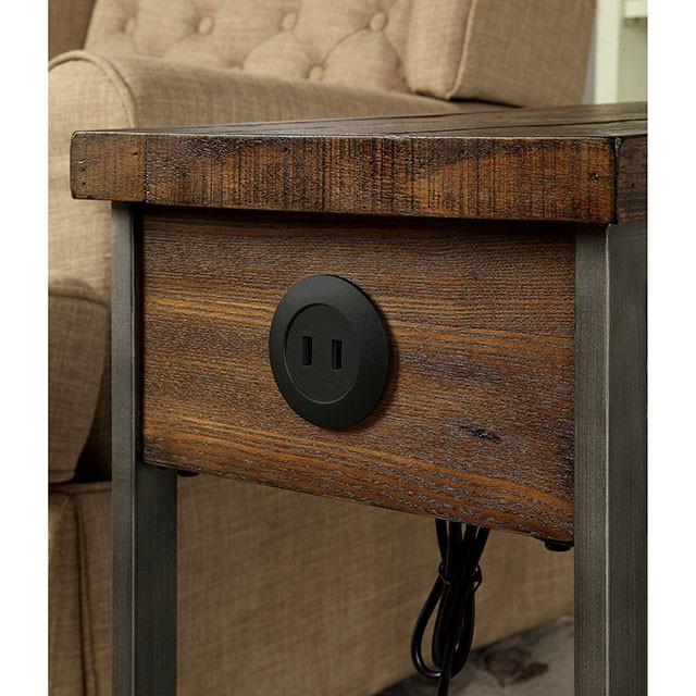 Dundalk Dark Oak Side Table - Visions in Furniture (La Mirada, CA)