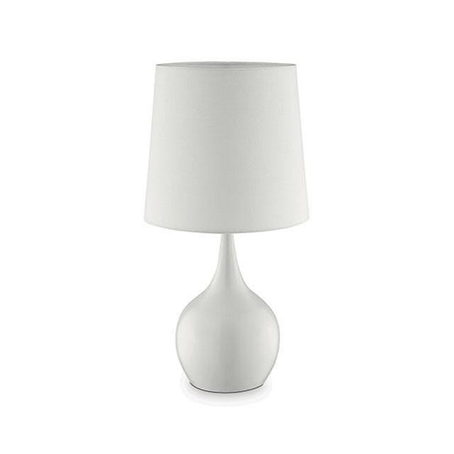Edie White 23.5"H Glossy White Table Lamp - Visions in Furniture (La Mirada, CA)
