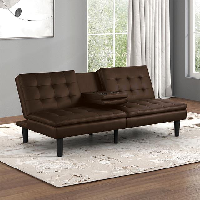 Eidsberg Futon Sofa Bed Orange, Grey, Brown, & Black - Visions in Furniture (La Mirada, CA)
