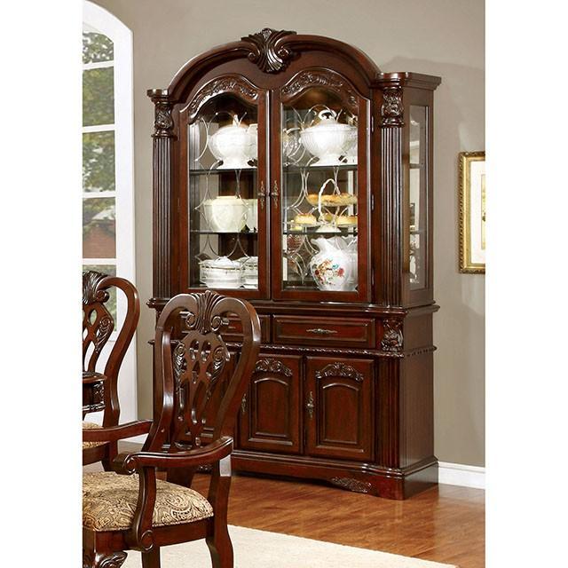ELANA Brown Cherry Dining Table w/ 18" Butterfly Leaf - Visions in Furniture (La Mirada, CA)