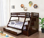 Ellington Twin/Full Bunk Bed White & Espresso - Visions in Furniture (La Mirada, CA)