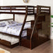Ellington Twin/Full Bunk Bed White & Espresso - Visions in Furniture (La Mirada, CA)