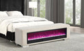Elnath Bench w/ Visual Crystal Fireplace - Visions in Furniture (La Mirada, CA)