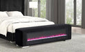 Elnath Bench w/ Visual Crystal Fireplace - Visions in Furniture (La Mirada, CA)