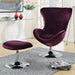 Eloise Purple Accent Chair w/ Ottoman - Visions in Furniture (La Mirada, CA)