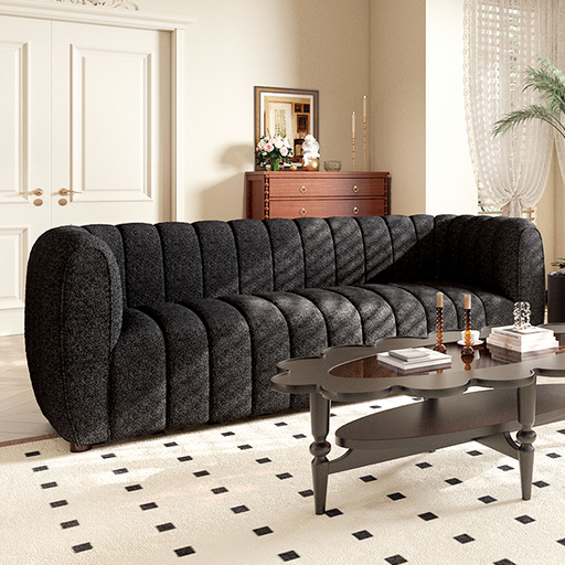 AVERSA Sofa, Black, Gray, & White - Visions in Furniture (La Mirada, CA)
