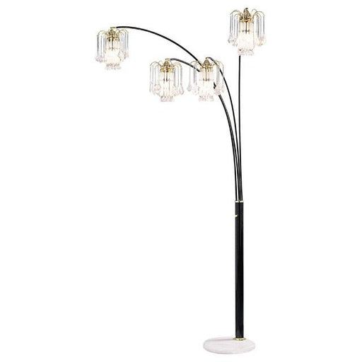 Elouise Black/Gold Arch Lamp - Visions in Furniture (La Mirada, CA)