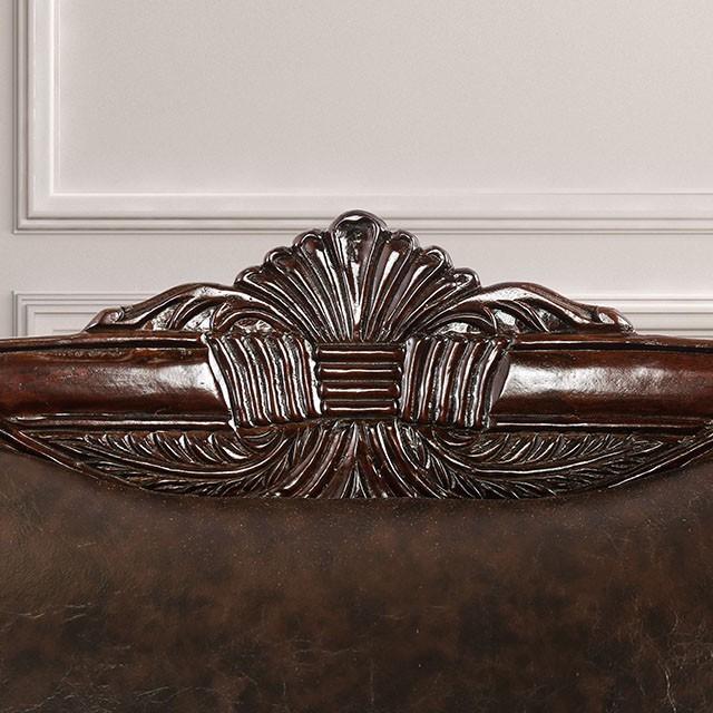 ELPIS Brown/Espresso Love Seat - Visions in Furniture (La Mirada, CA)