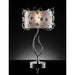 Elva Silver/Chrome Table Lamp, Double Shade - Visions in Furniture (La Mirada, CA)